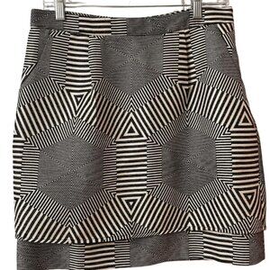HD in Paris Black & White Geometric Skirt